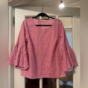 Jane and Delancey Pink Gingham Top